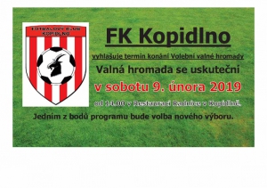 Valná hromada FK Kopidlno 2019